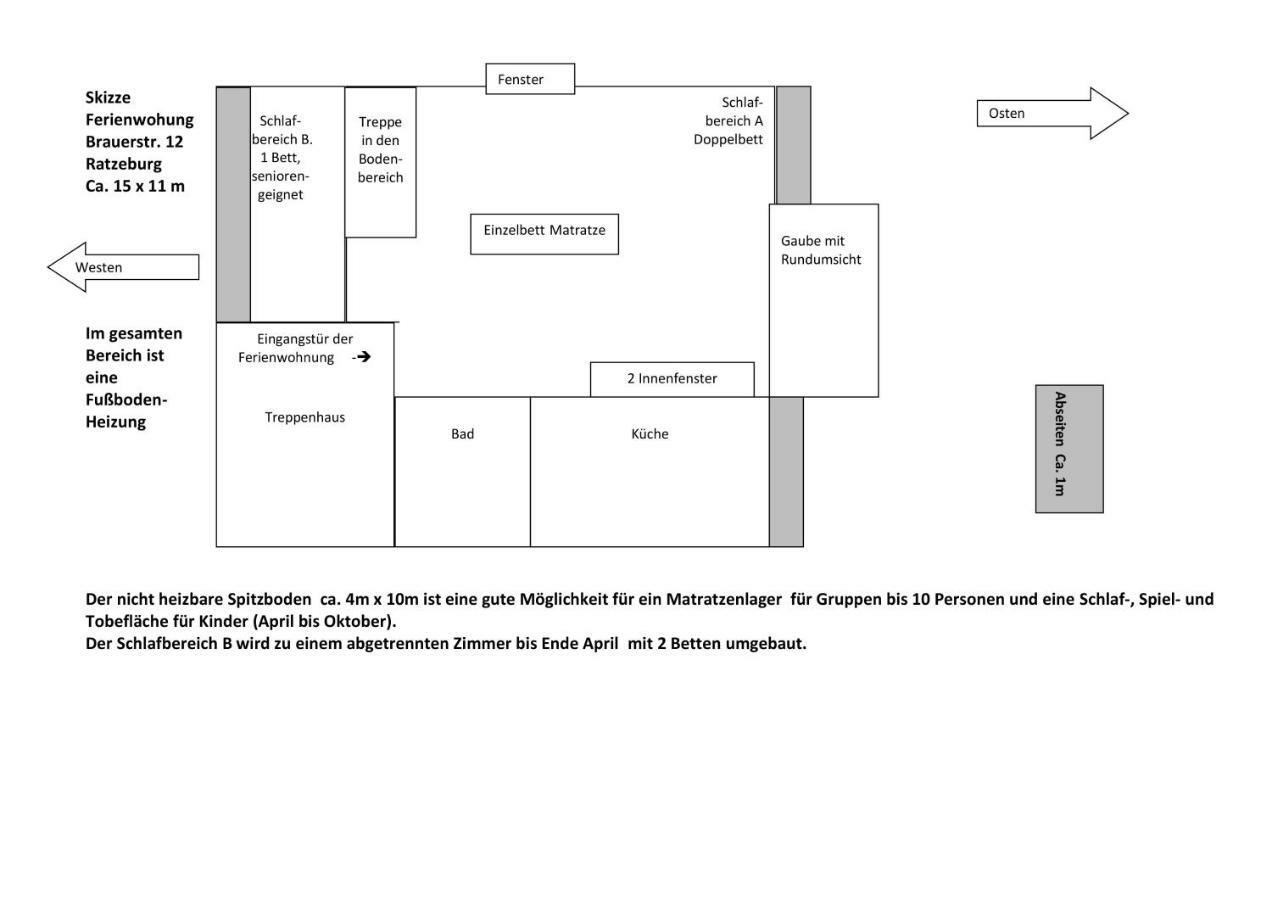 Traumhafte Ferienwohnung Ratzeburg Exteriör bild